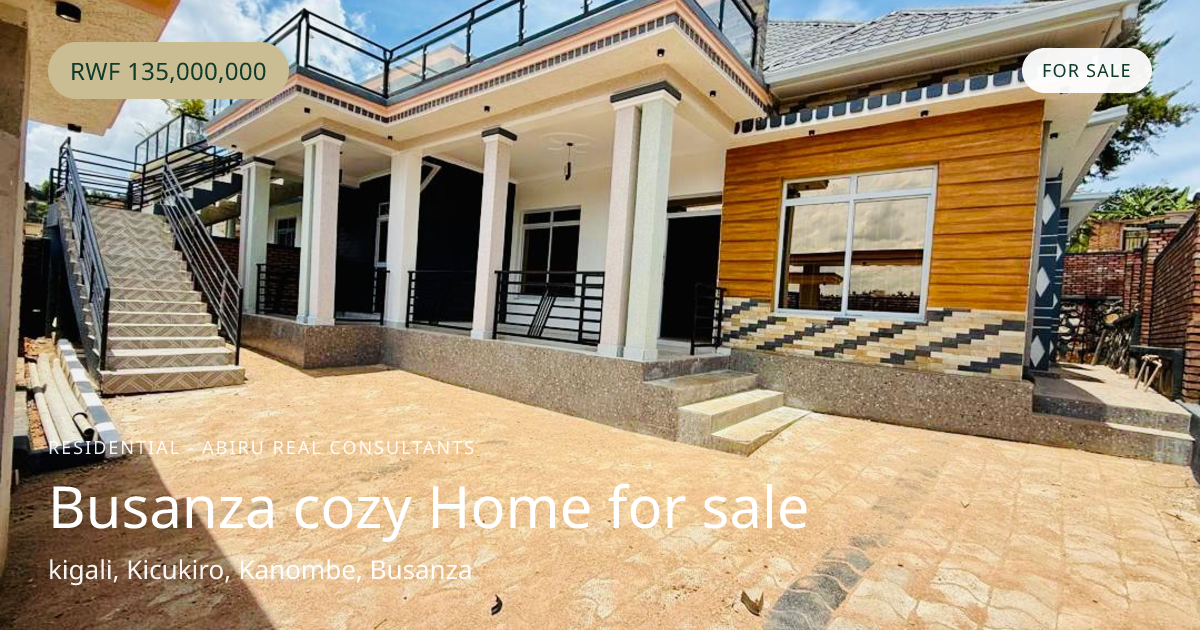 Busanza cozy Home for sale in kigali, Kicukiro, Kanombe, Busanza ...